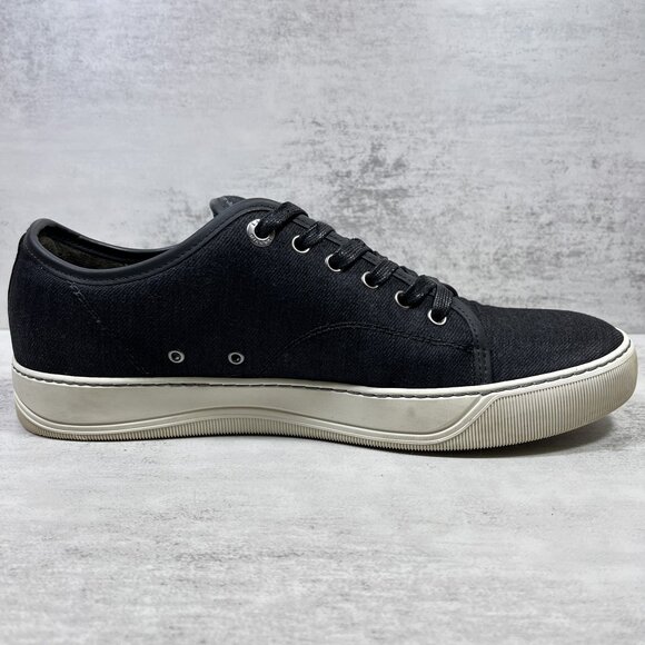 Lanvin Canvas Lace Up Sneakers - Men's Size UK 7 / US 8 - Black - Picture 2 of 14